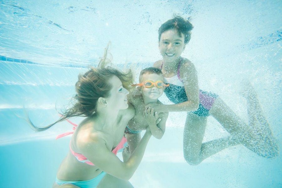 kids in pool